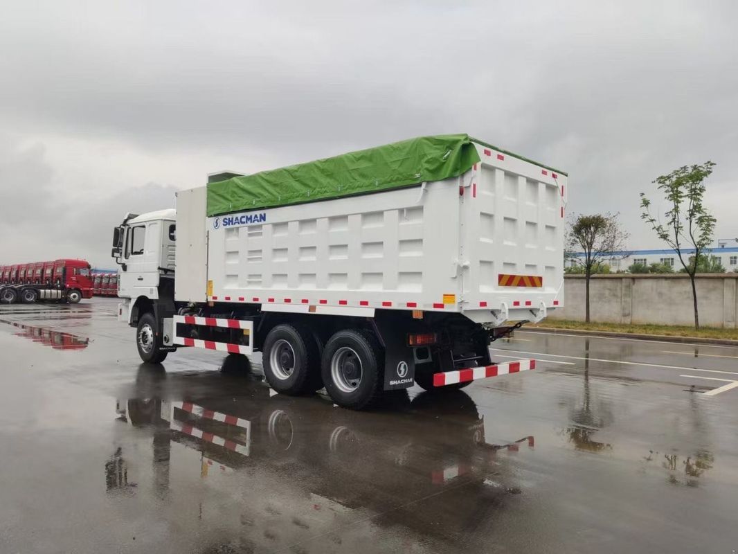 430hp Heavy Dump Truck SHACMAN CNG Dump Truck White F3000 6x4 Eurov