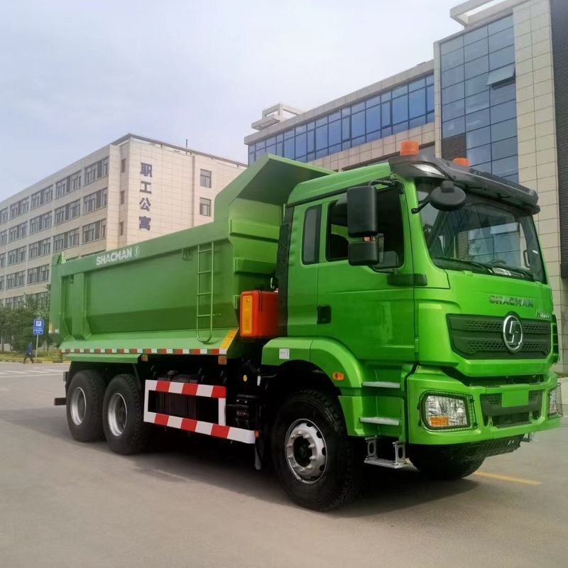 9.5T SHACMAN H3000 Dump Truck 8x4 430 EuroV Green Dumper Truck MAN Axles  2*16T