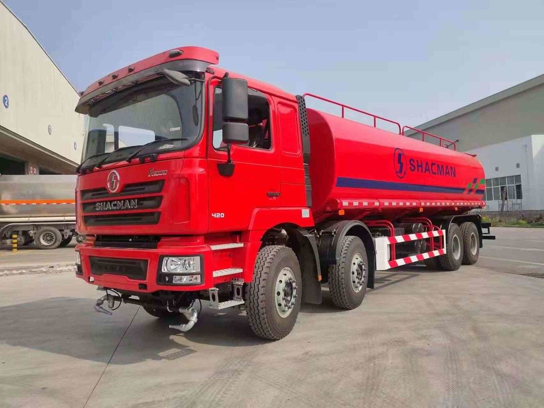 SHACMAN F3000 Water Tank Truck 8x4 380hp EuroII Red 4000 Gallon Water Truck