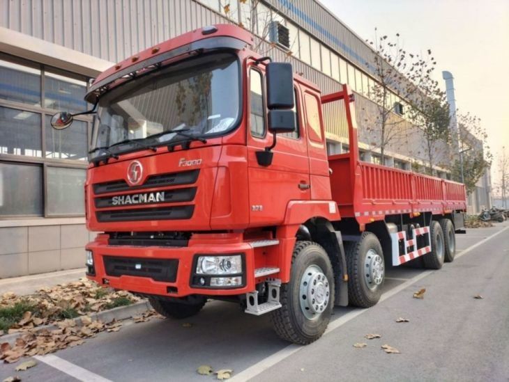 Fuel Tank 400L Truck Lorry SHACMAN F3000 8x4 Lorry 375Hp Neon Red