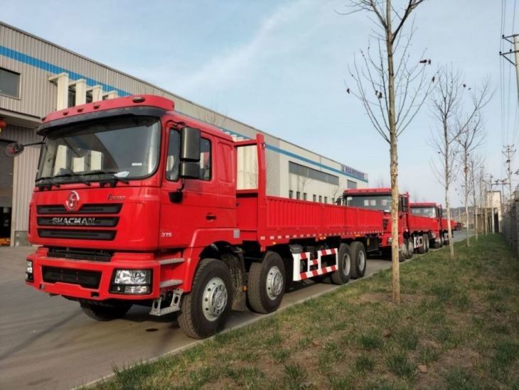 Fuel Tank 400L Truck Lorry SHACMAN F3000 8x4 Lorry 375Hp Neon Red