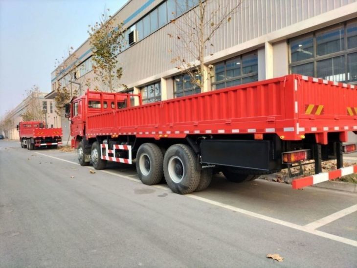 SHACMAN F3000 Red Lorry Truck 8×4 WEICHAI 380Hp EuroII 12 Wheel Lorry