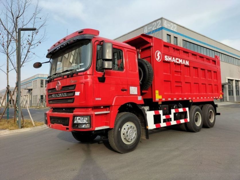 SHACMAN F3000 Tipper Dump Truck 6x4 WP10.380Hp EuroII Red 10 Tyres with 5175mm