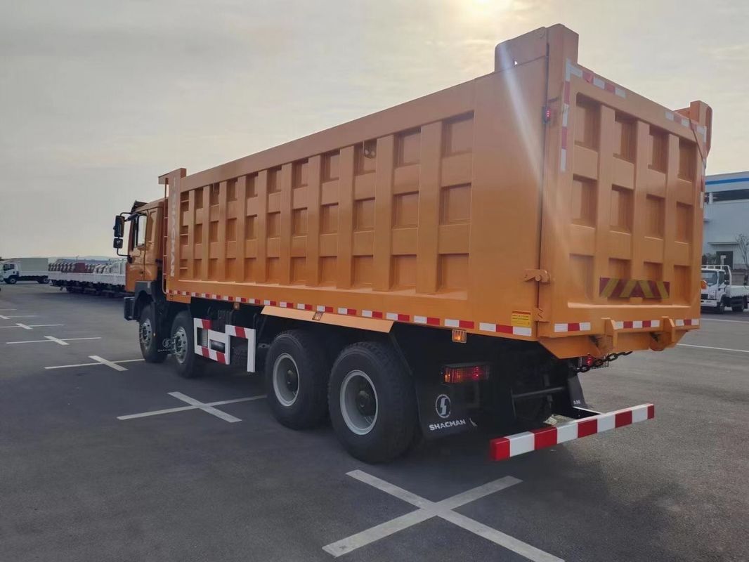 SHACMAN F3000 Tipper Dump Truck 8x4 380Hp EuroII Orange 12 Wheels WEICHAI engine