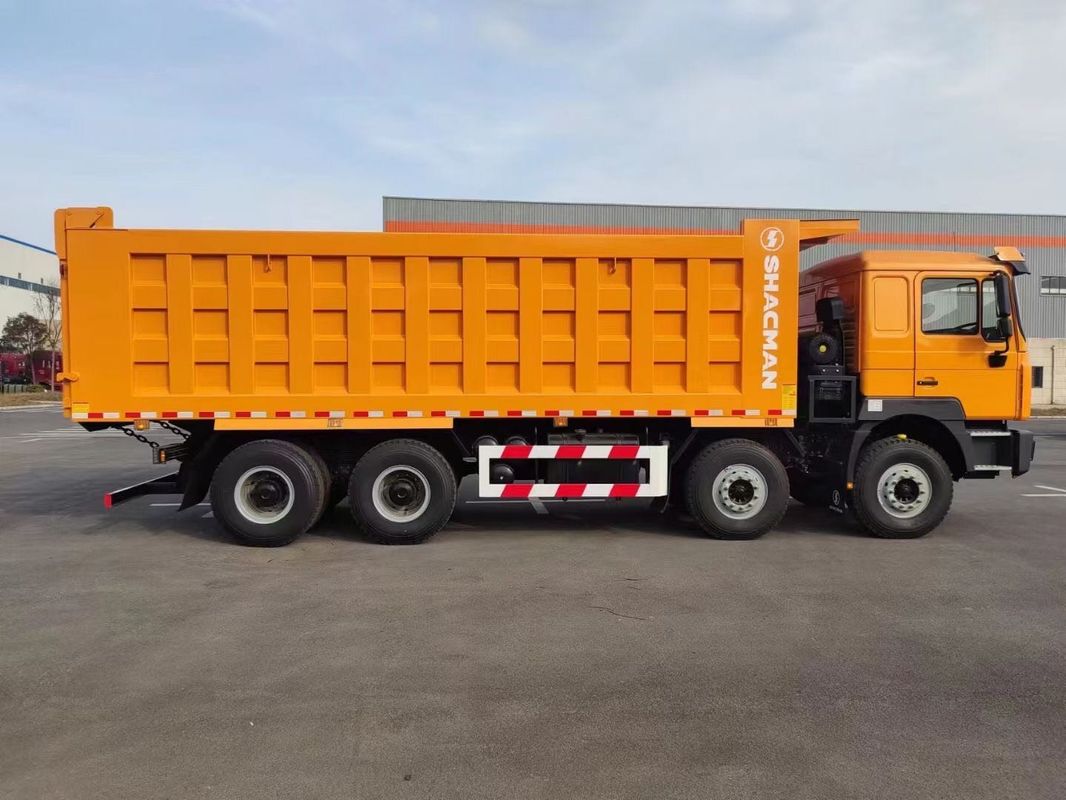 SHACMAN F3000 Tipper Dump Truck 8x4 380Hp EuroII Orange 12 Wheels WEICHAI engine