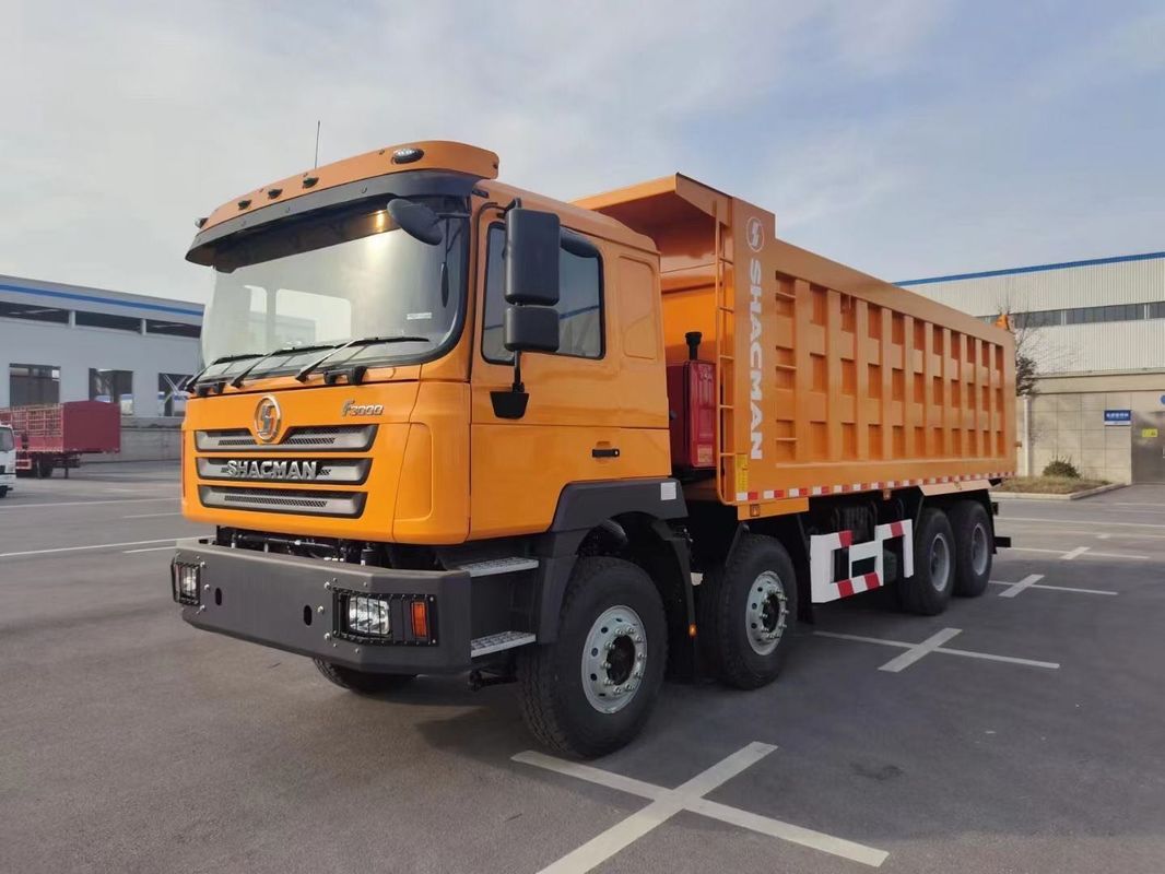 SHACMAN F3000 Tipper Dump Truck 8x4 380Hp EuroII Orange 12 Wheels WEICHAI engine