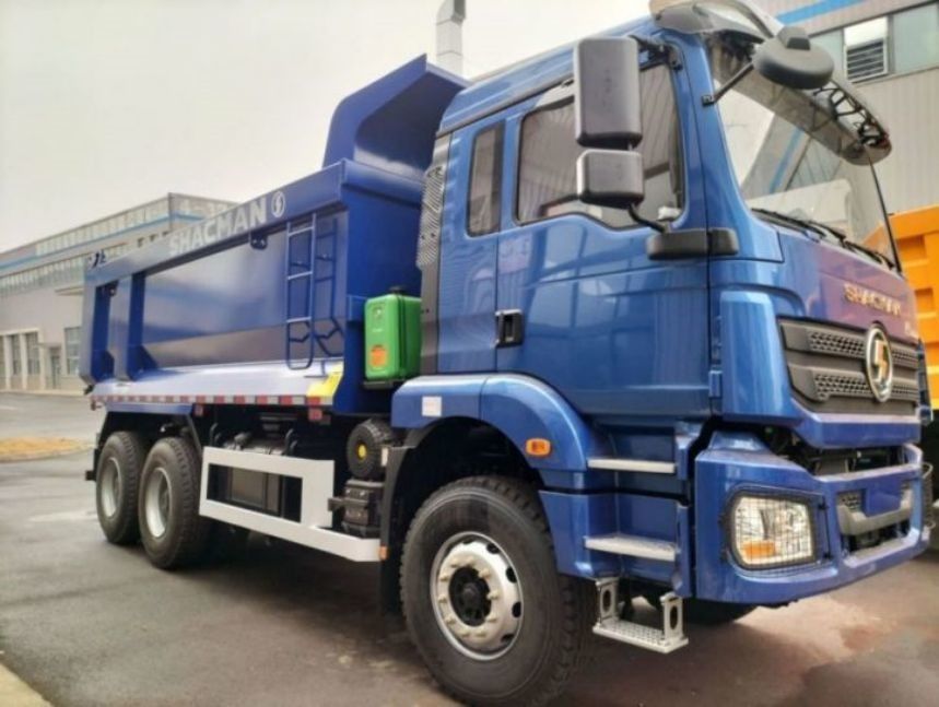 SHACMAN U-Cargo box Dump Truck 6x4 H3000 380 EuroII Blue Tipper Standard cab 12.00R20 tires