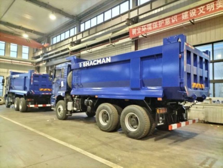 SHACMAN U-Cargo box Dump Truck 6x4 H3000 380 EuroII Blue Tipper Standard cab 12.00R20 tires