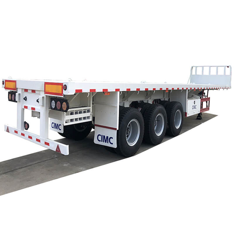 CMCC 3 Axles 40 Tons 40ft Extendable Flatbed Semi Trailer for Heavy Transport