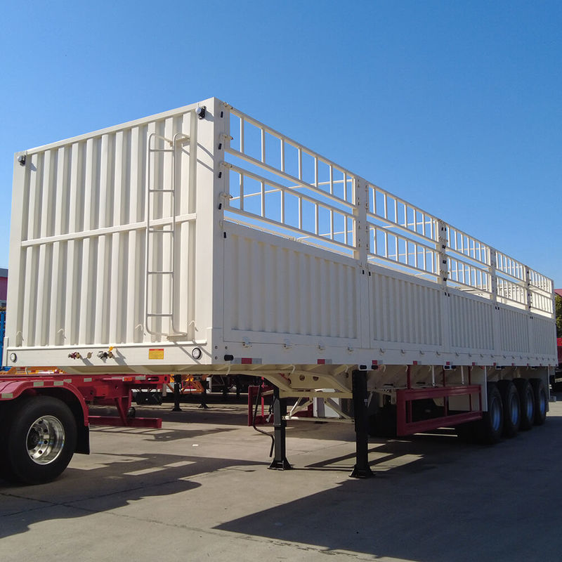 4Axles High Fence Semi Trailer 60 Ton 13 Ton Semi Transport Trailer Truck Ce
