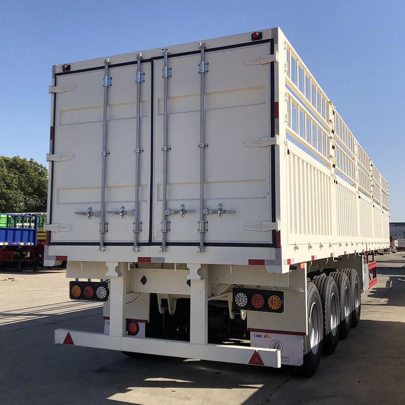 4Axles High Fence Semi Trailer 60 Ton 13 Ton Semi Transport Trailer Truck Ce