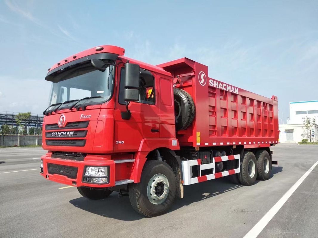 SHACMAN F3000 Heavy Duty Dump Truck with 9.5T /2*16 T Axle 300L Fuel Tank and Medium-length Flat Top Cabin