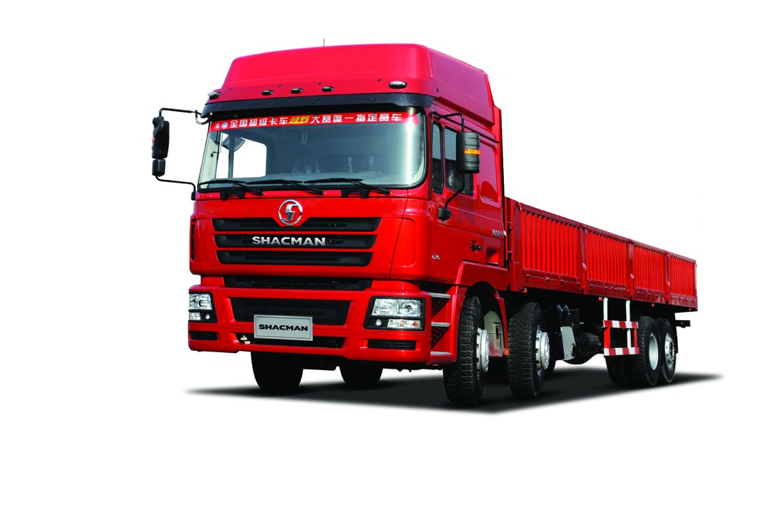 SHACMAN F3000 Red Lorry Truck 8×4 WEICHAI 380Hp EuroII 12 Wheel Lorry