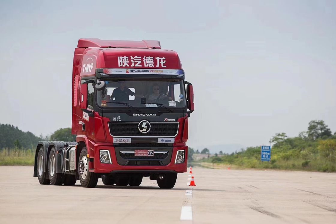 WP12.460E50 Engine And Ordinary Air Filter Equipped SHACMAN X5000 Tractor Head 6x4 460HP EuroV Red Truck Tractor Head