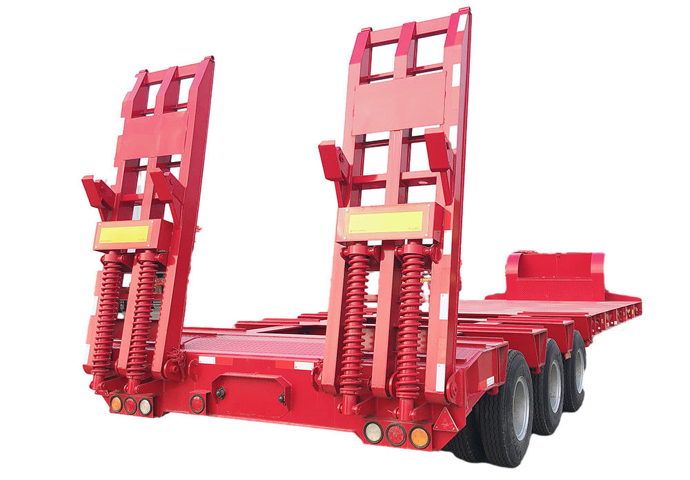 CIMC  Heavy Duty Low Bed Semi Trailer Truck FUWA 3 Axle Equipment Transport