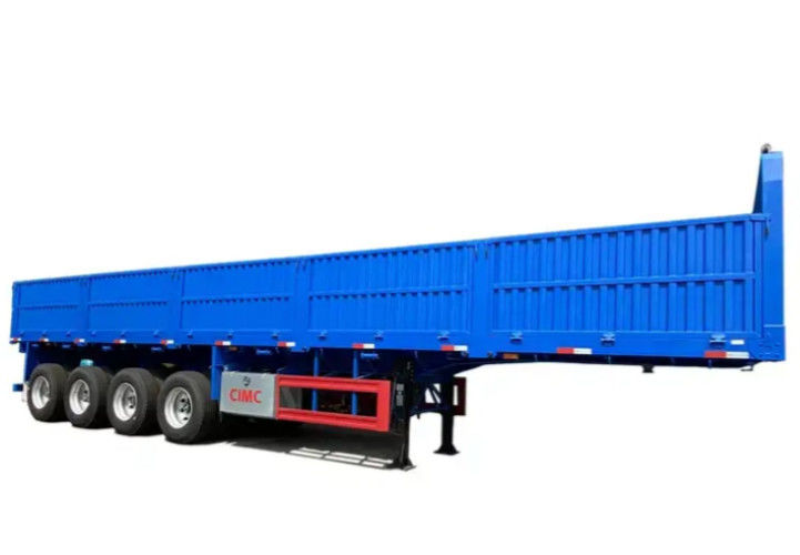 CIMC 4 axles flatbed semi-trailer with 1000mm sidewall 40Ton transport trailer truck