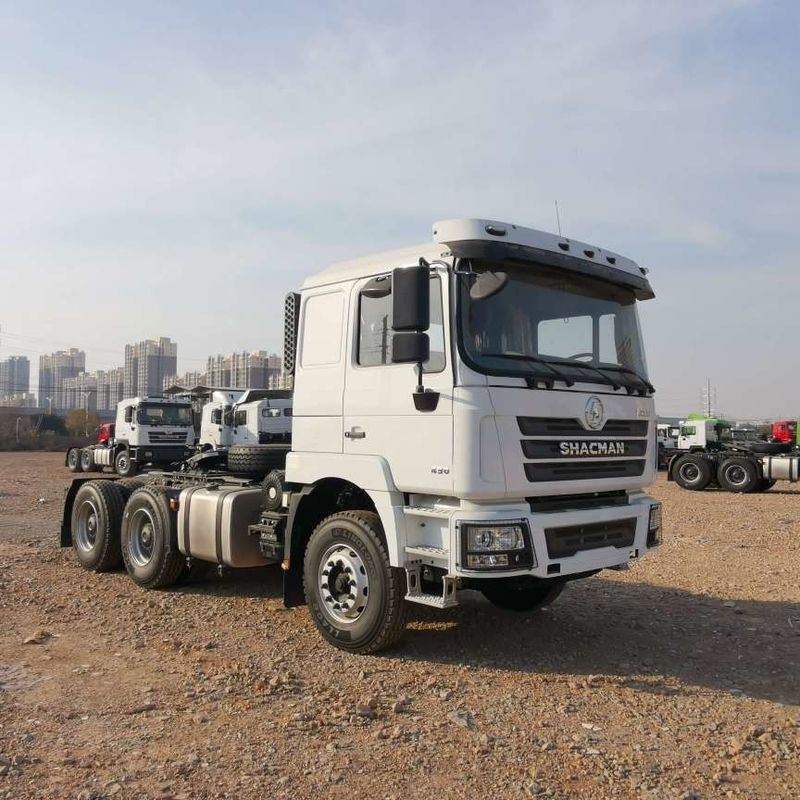 Red SHACMAN F3000 375HP Euro V 6-Wheel Tractor Head 4x2 WEICHAI Engine