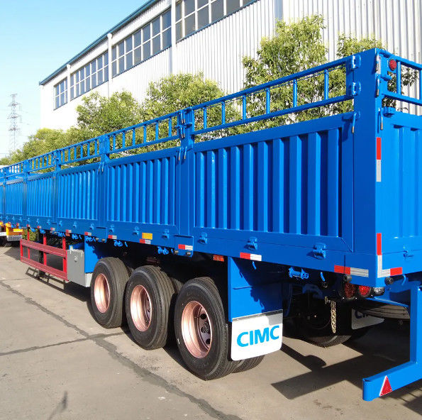 CIMC 3 Axles 4 Axles Fence Cargo Semi Trailer 60 80 Tons With Container Twist Lock