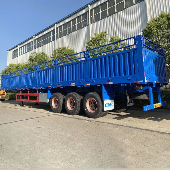 CIMC 3 Axles 4 Axles Fence Cargo Semi Trailer 60 80 Tons With Container Twist Lock
