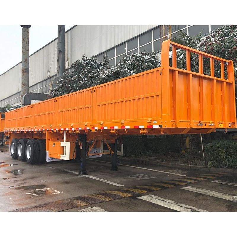 SHACMAN Fence CIMC 3 Axles Fence Cargo Semi Trailer 60 Tons With Container Twist Lock