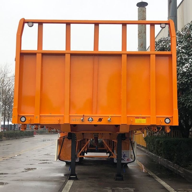 SHACMAN Fence CIMC 3 Axles Fence Cargo Semi Trailer 60 Tons With Container Twist Lock