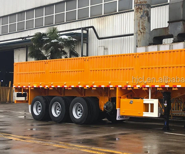 SHACMAN Fence CIMC 3 Axles Fence Cargo Semi Trailer 60 Tons With Container Twist Lock