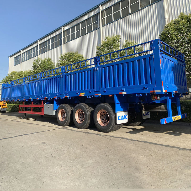 CIMC 3 Axles Truck Fence Cargo 60 Tons Semi Trailer With Container Twist Lock