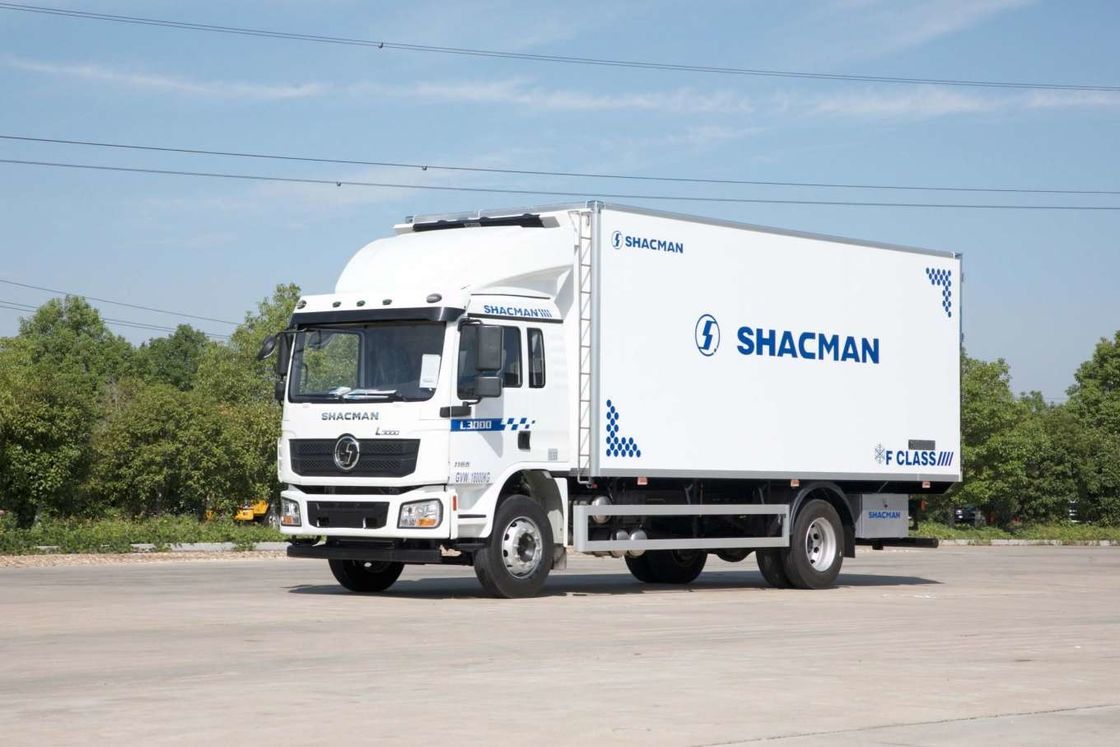 SHACMAN L3000 Van Cargo Truck 4x2 340Hp Lorry truck 290Hp Euro II White 6 wheels  Cargo Truck